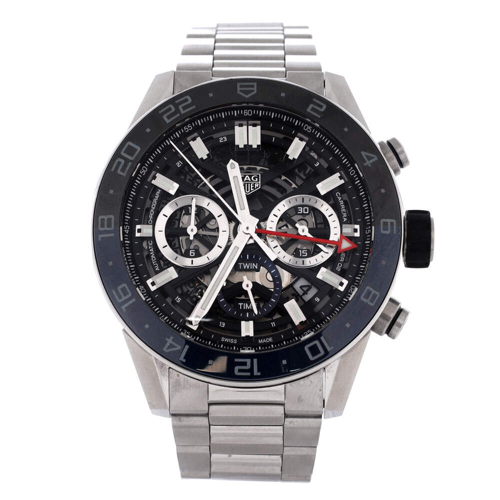 Tag Heuer 45 Carrera Calibre Heuer 02 GMT Chronograph Automatic Watch